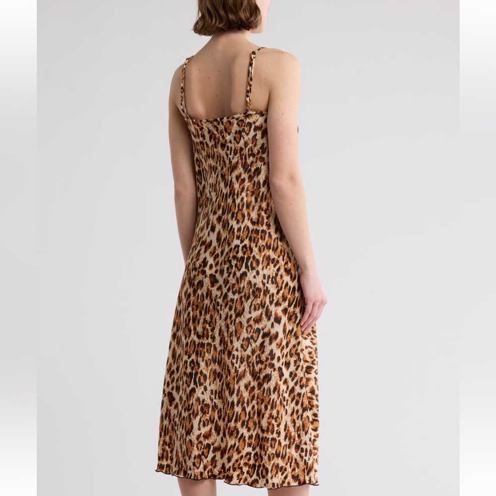 Bebe  Animal Print Midi Dress Size L - Picture 4 of 9